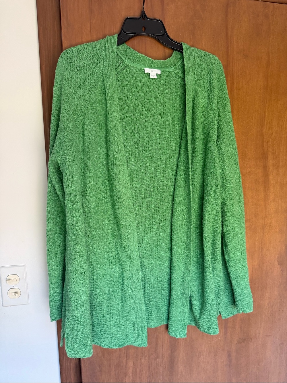 J. Jill Bright Green Open-Front Women's Cardigan